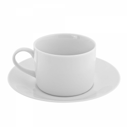 Royal White Can Cup/Saucer
