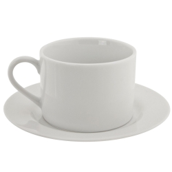 Classic White Can Cup/Saucer