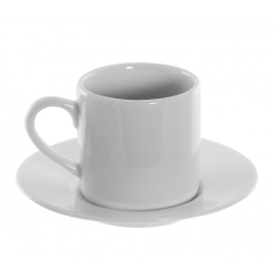 Classic White Demi Can Cup/Saucer