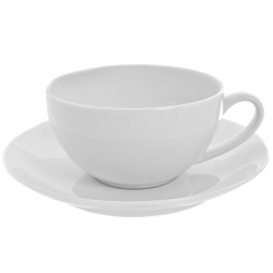 Royal Coupe White Oversized Cup/Saucer