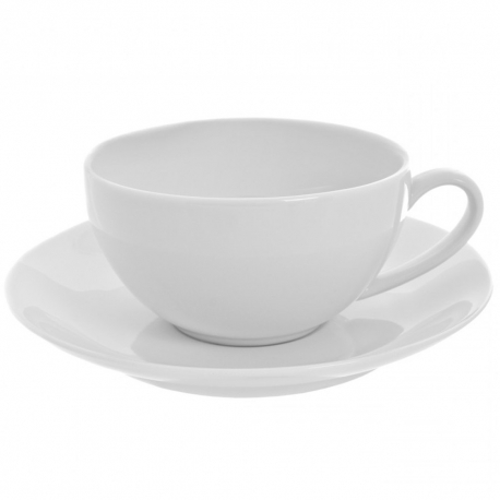 Royal Coupe White Oversized Cup/Saucer
