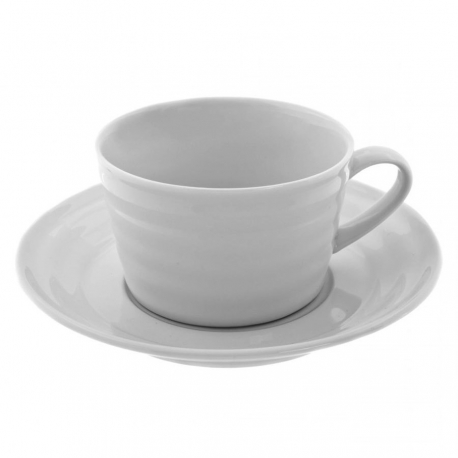 Swing White Oversized Cup/Saucer