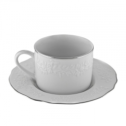 Vine Silver Line Can Cup/Saucer
