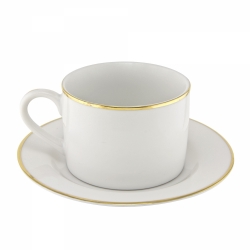 Gold Line Can Cup/Saucer