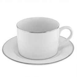 Silver Line Can Cup/Saucer