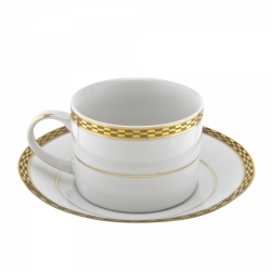 Athens Gold Can Cup/Saucer