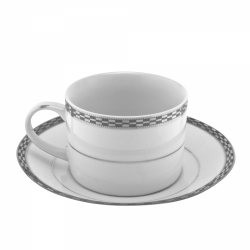 Athens Platinum Can Cup/Saucer