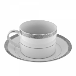 Luxor Platinum Can Cup/Saucer