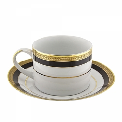 Sahara Black Can Cup/Saucer