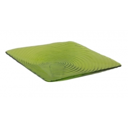 Zeus Lime Green Glass Dinner Square Plate