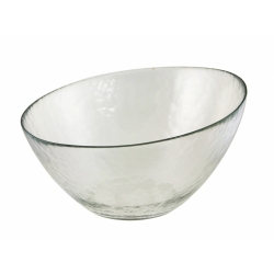 Hammered Glass Angled 10" Bowl