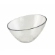 Hammered Glass Angled 7" Bowl