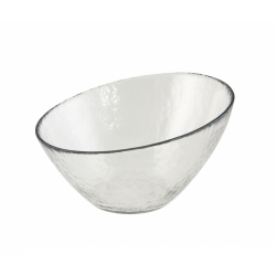 Hammered Glass Angled 7" Bowl