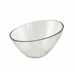 Hammered Glass Angled 5" Bowl