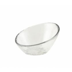 Hammered Glass Angled 3" Bowl