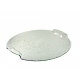 Deco Glass  Bent Handle Platter