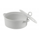 Delano White  Round Bakeware With Lid 8"