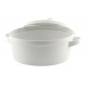 Delano White Round Bakeware With Lid 12"