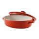 Sienna Red Oval Bakeware With Lid 10"