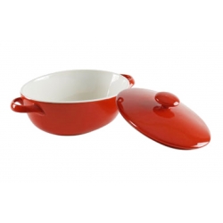 Sienna Red Oval Bakeware With Lid 7"