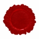 Sponge Red Glass Charger Plate