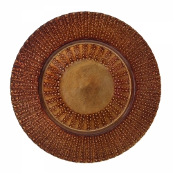 Aztec Copper Glass Charger Plate