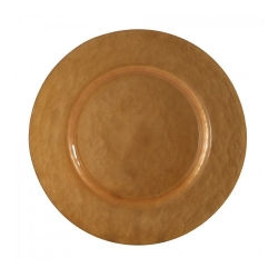 Metallic Copper Glass Charger Plate