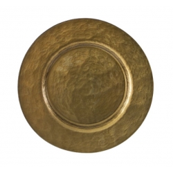 Metallic Brown Glass Charger Plate
