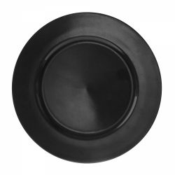 Lacquer Round Black Charger Plate