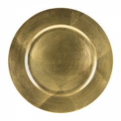 Lacquer Round Gold Charger Plate