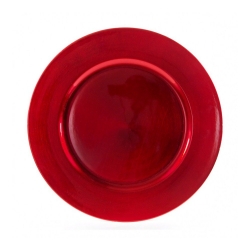 Lacquer Round Red Charger Plate