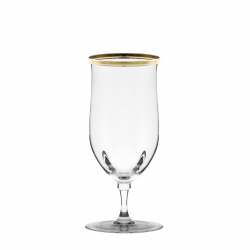 Windsor Water Goblet W/Gold Band