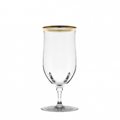 Windsor Water Goblet W/Gold Band