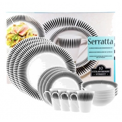 Serratta 16 Pc Round Dinnerware Set