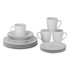 Simply White 16 Pc Round Dinnerware Set