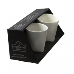 Square Box Sets - Black Square Mug Set Of 2