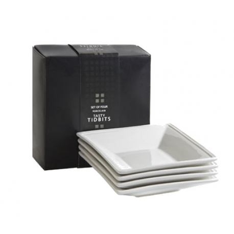 Party Packs Square Tid Bit Tray Set Of 4