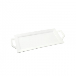 Whittier Embossed Rectangular Handled Platter