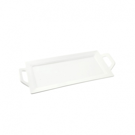 Whittier Embossed Rectangular Handled Platter