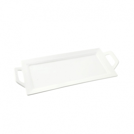 Whittier Embossed Rectangular Handled Platter
