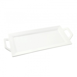 Whittier Embossed Rectanguler Handled Platter