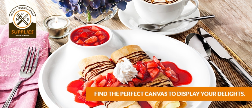 Find the perfect canvas to display your delights.